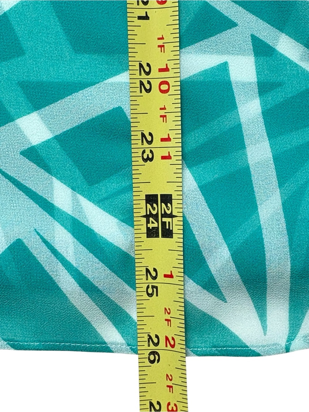 NWT Banana Republic Olympus Turquoise Geometric Sheer Blouse & Cami Size M $80 - Picture 6 of 11